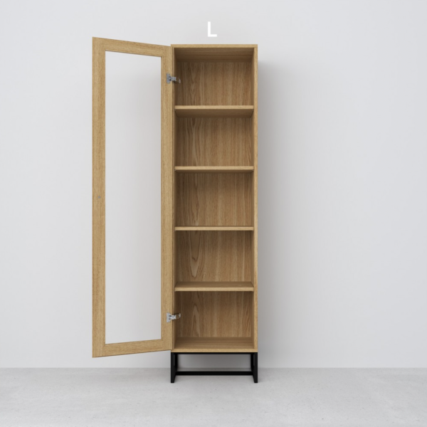 Vitrine LOFTY schmal - Eichenholz